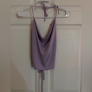 Fashion Nova - Lilac satin crop top